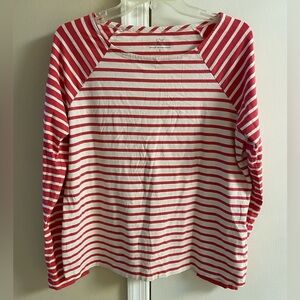 Vineyard vines crewneck top striped color block pink‎ Large